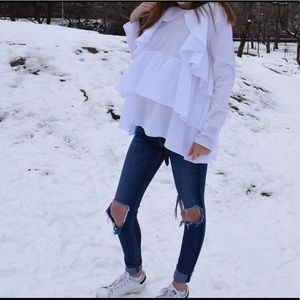 Rag and Bone Distresses Medium Wash Jeans