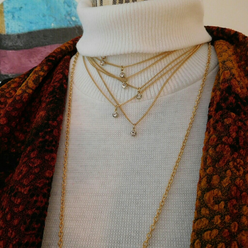 Layered choker necklace