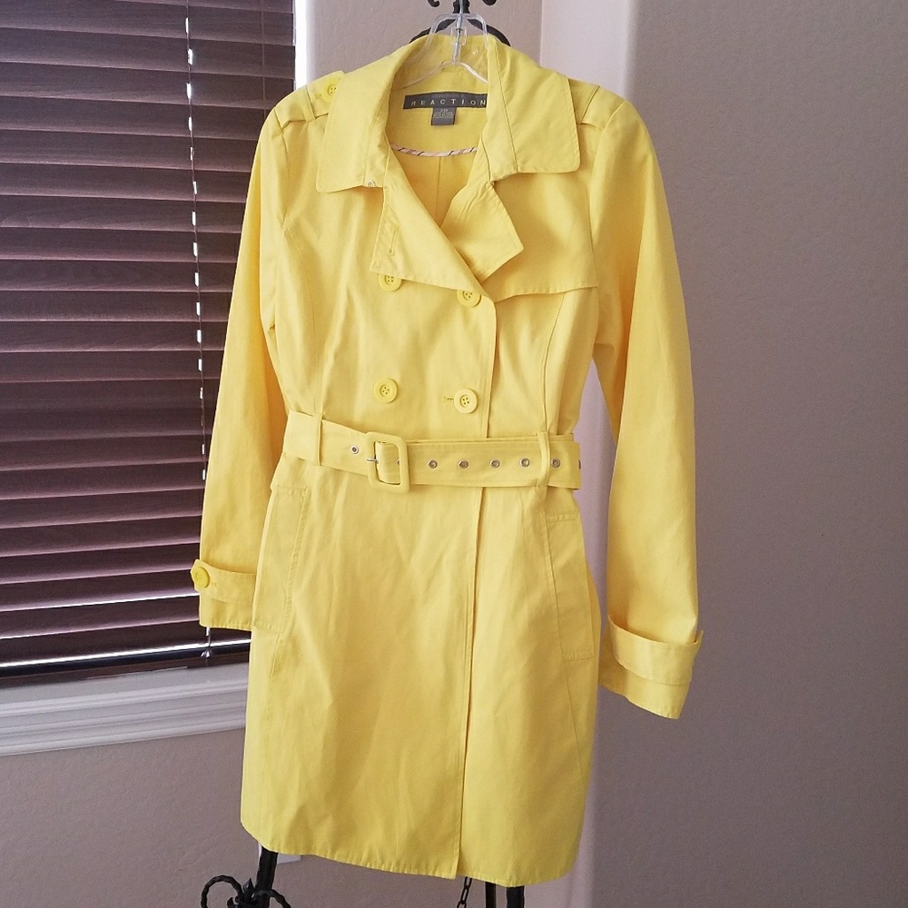 Yellow trench coat