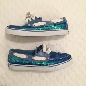 Sperry Top-spider💙Blue Sequined 4th of July