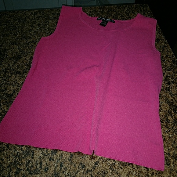Sale💜💜💜Scott Taylor sleeveless large Top/cami - Picture 3 of 3