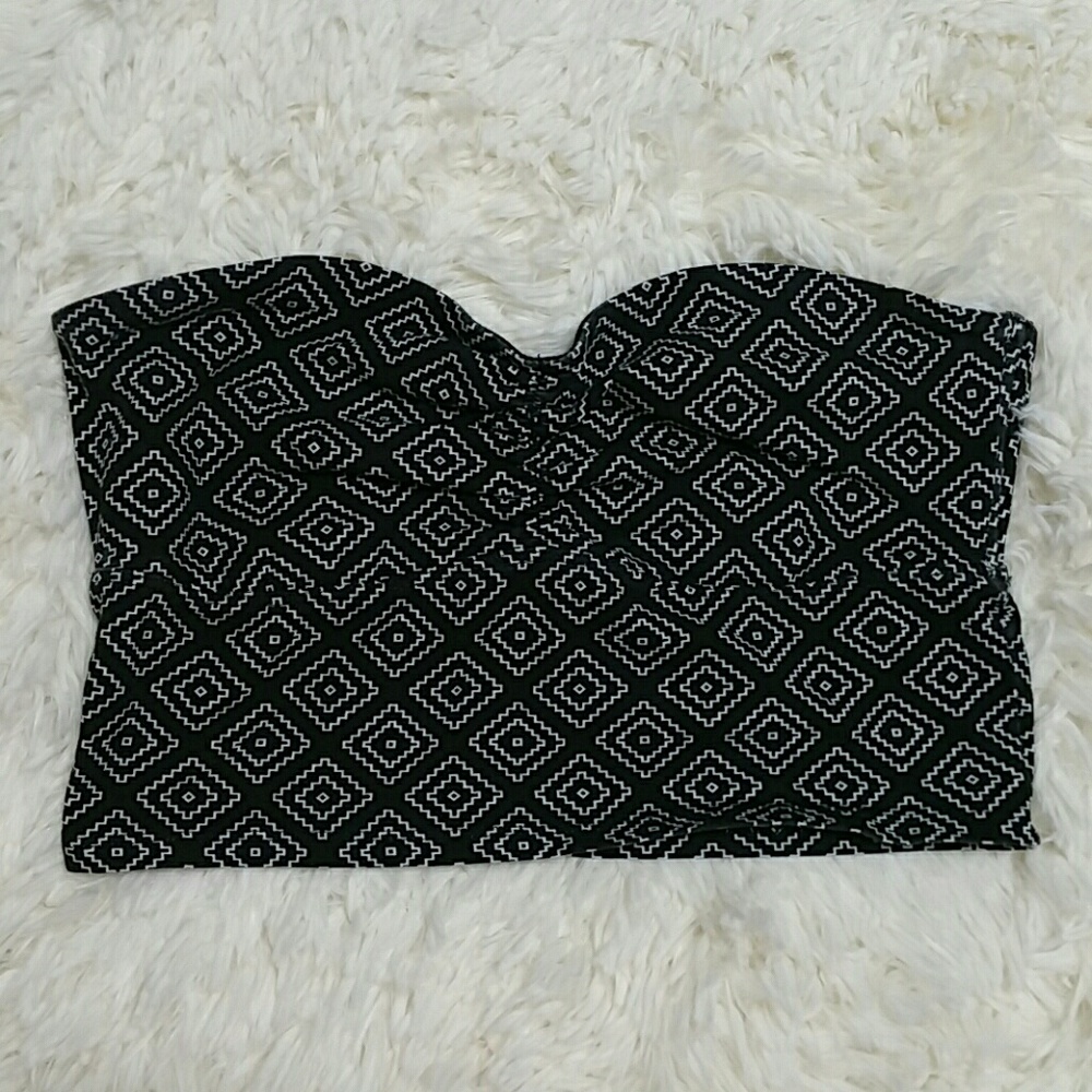 Pink VS geometric print bandeau top