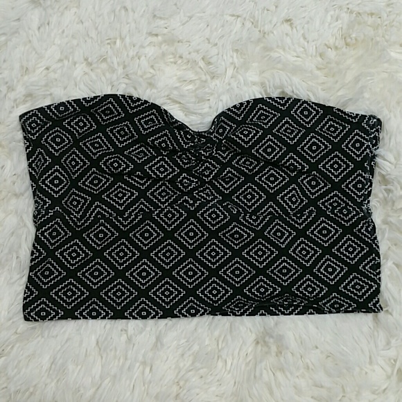 Pink VS geometric print bandeau top - Picture 1 of 7