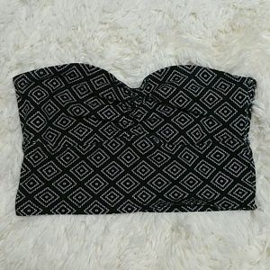 Pink VS geometric print bandeau top