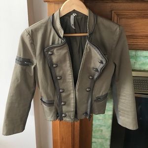 BCBG Max Azria Long Sleeve Military Jacket