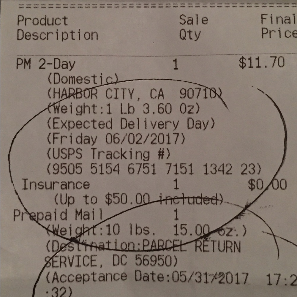 Shipped item for @hwadubo