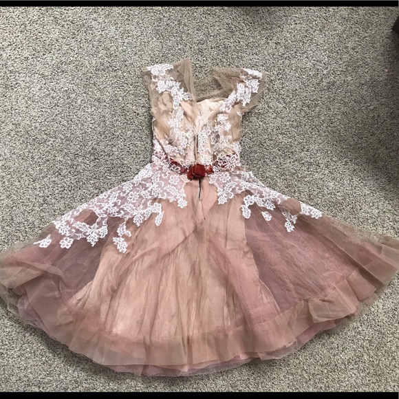 Vintage I Magnin Tulle and Lace Party Dress - Picture 2 of 4