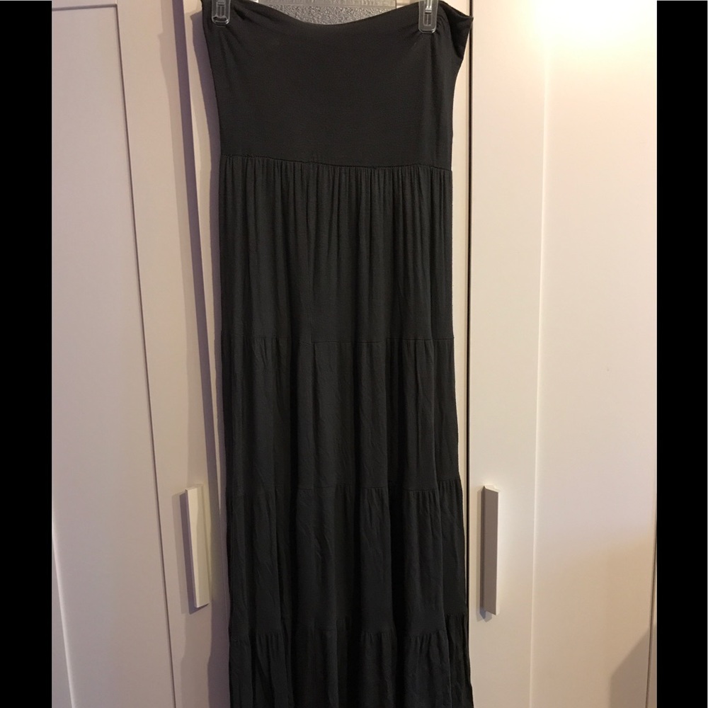 Long gray skirt!!