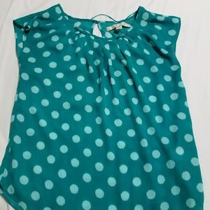 3 for $10👕Lauren Conrad Polka Dot Short Sleeve