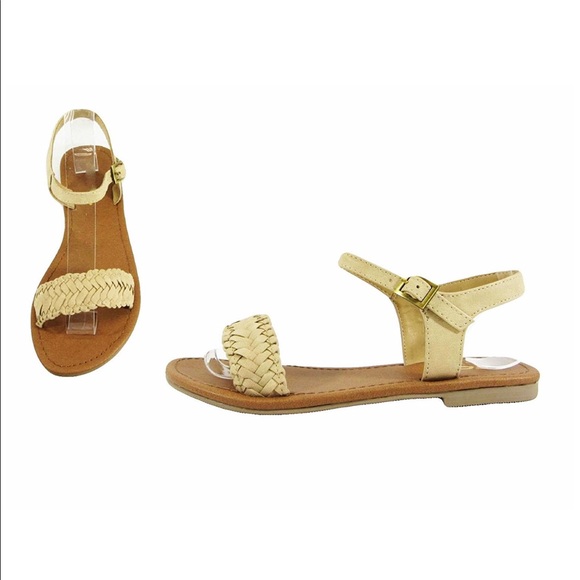 Tan Braided Jute Strap Bohemian Sandals - Picture 4 of 5