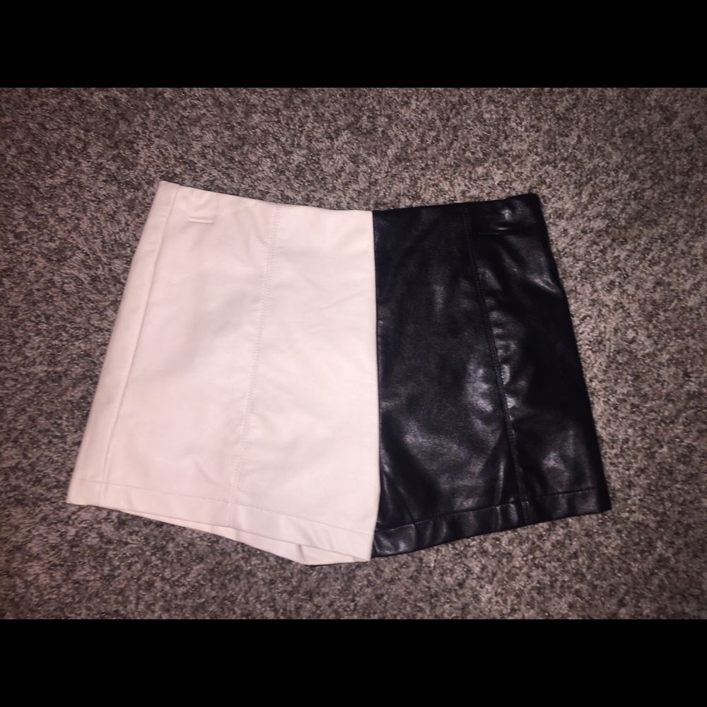 Leather shorts