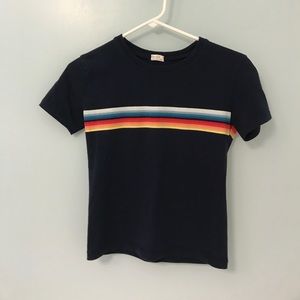 navy blue rainbow tshirt🌈