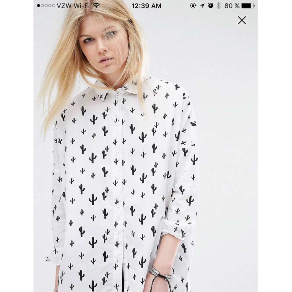 ASOS Oversized Cactus Print Top🍑