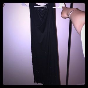 women's black sleeveless evening dress size 4