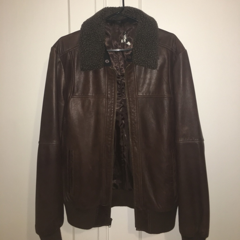 NSF Leather Bomber Jacket