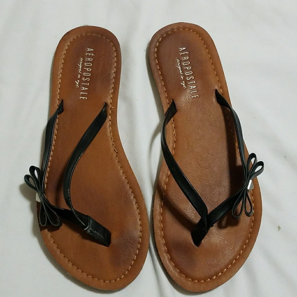 Aeropostale Black Sandals