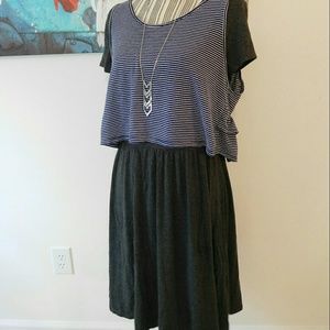 Grey a line dress