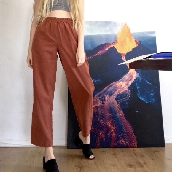 Urban Outfitters Pants - 80's Vintage Sleek Peach Skin Cropped Wide Leg