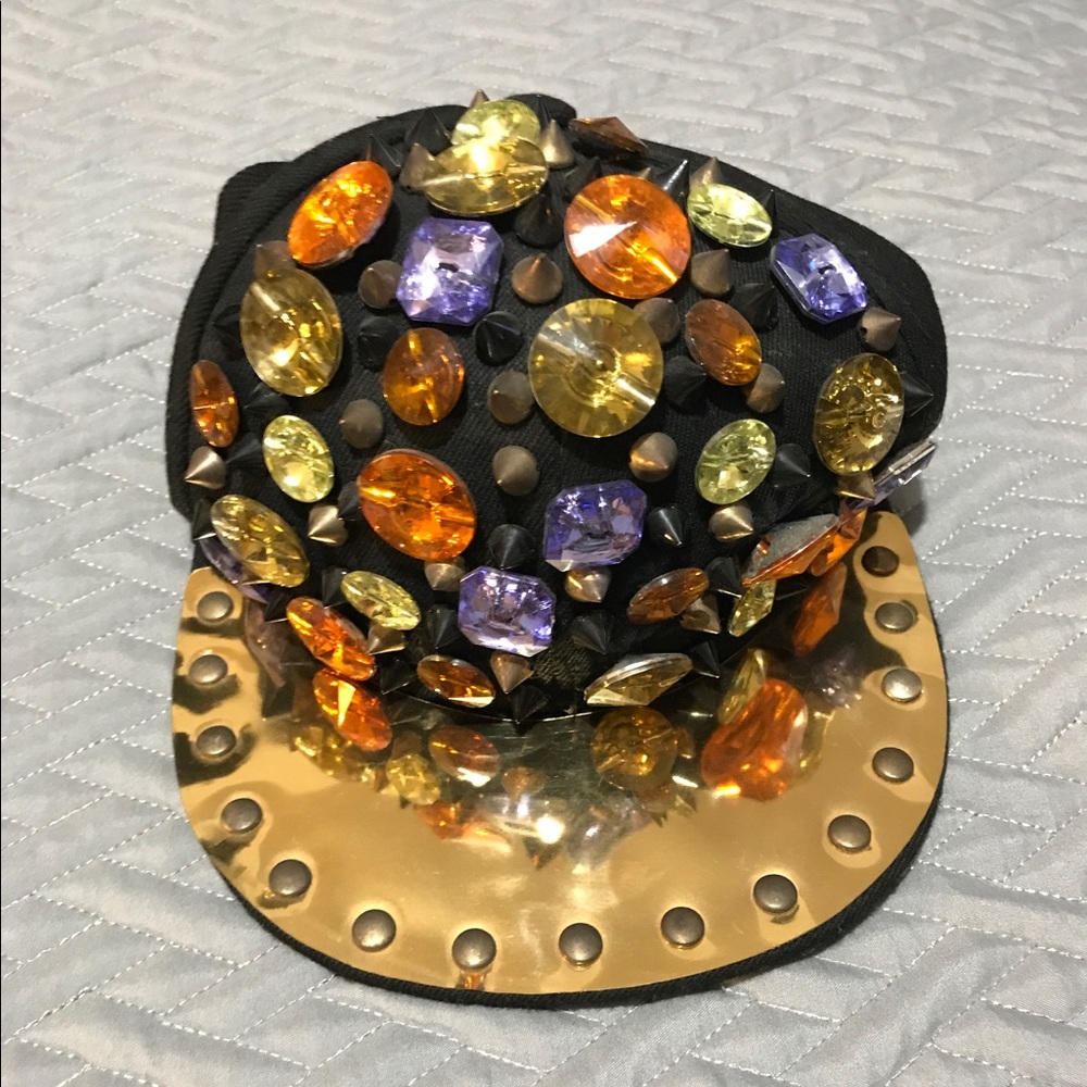80s-90s jeweled hat