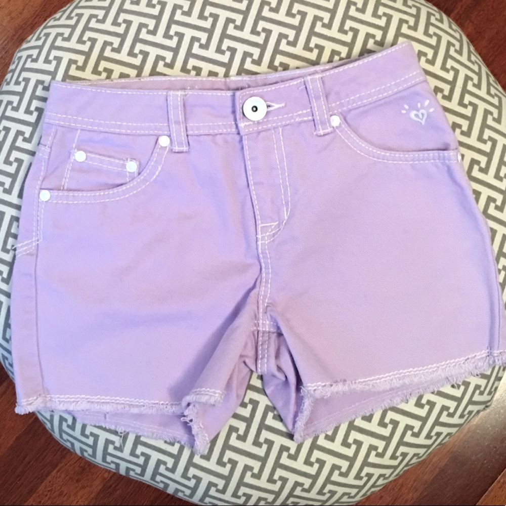 Justice lilac purple jean shorts
