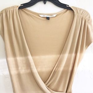 ✨HP!✨ DVF Gold Silk Wrap Top