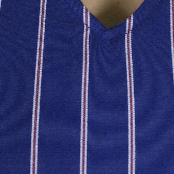 Striped Navy choker style Dress - Picture 3 of 5