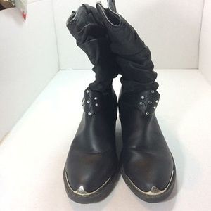 Rodeo Rompers Cowgirl Black Pointed Boots