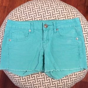 American Eagle Outfitters blue corduroy shorts