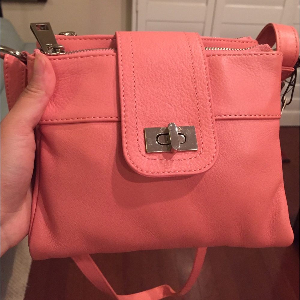 Genuine leather cross body bag