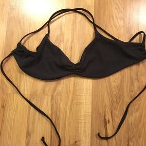 Black criss cross bikini top