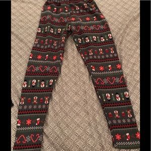 NEVER WORN Christmas Fleece Leggings