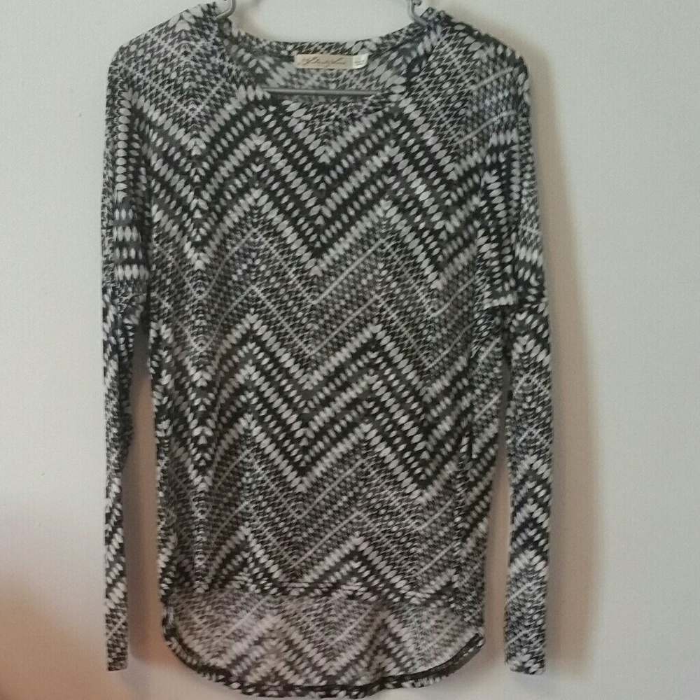 Black and white blouse