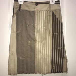 Brown striped skirt sz 4 - 6