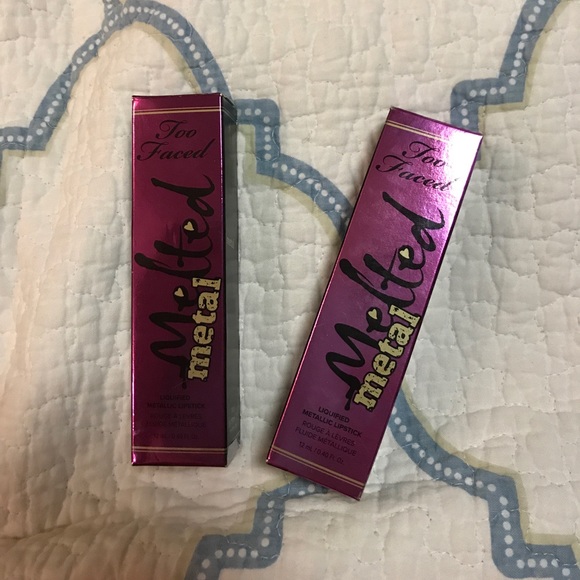 Too Faced Other - 2 NIB Melted Metal Lipstick