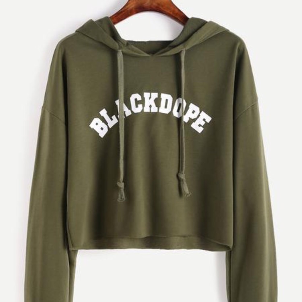 Olive green BLACKDOPE cropped sweater