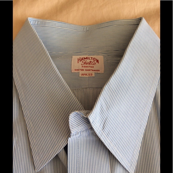 Hamilton Shirt Co. Blu/Wht Thin Stripe Button Down - Picture 5 of 6