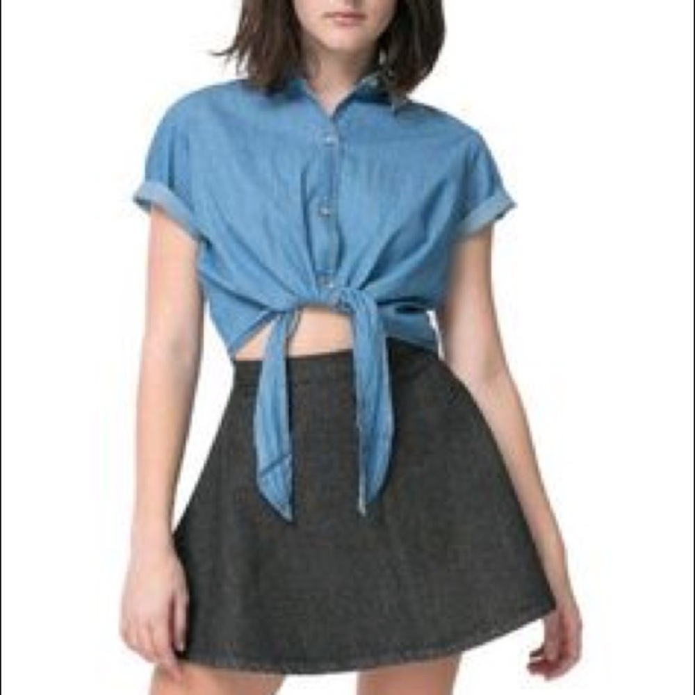 American Apparel denim circle skirt