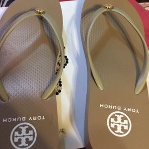 Tory Burch wedge flip flop sandals