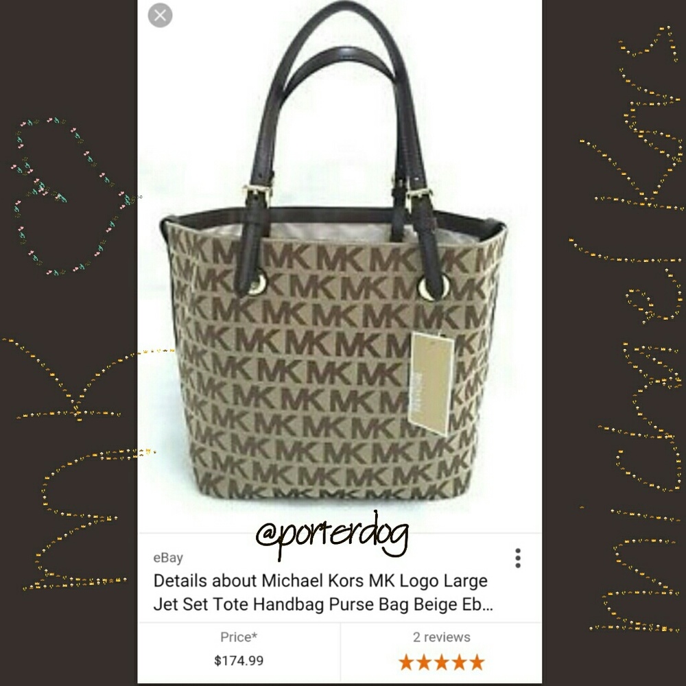 ❎SOLD❎ Michael Kors Logo L Jet Set Tote Handbag - Picture 6 of 8