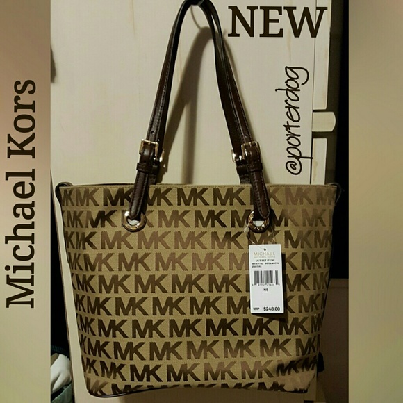 ❎SOLD❎ Michael Kors Logo L Jet Set Tote Handbag - Picture 8 of 8