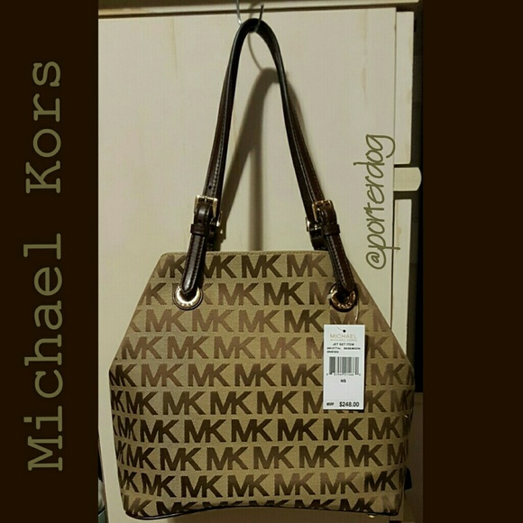 ❎SOLD❎ Michael Kors Logo L Jet Set Tote Handbag - Picture 3 of 8