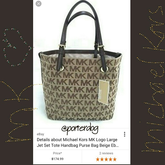 ❎SOLD❎ Michael Kors Logo L Jet Set Tote Handbag - Picture 6 of 8