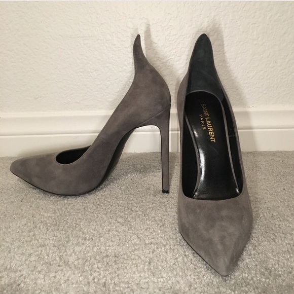 Saint Laurent Shoes - Saint Laurent Thorn Suede Heels