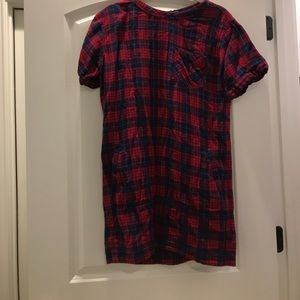 Plaid shift dress