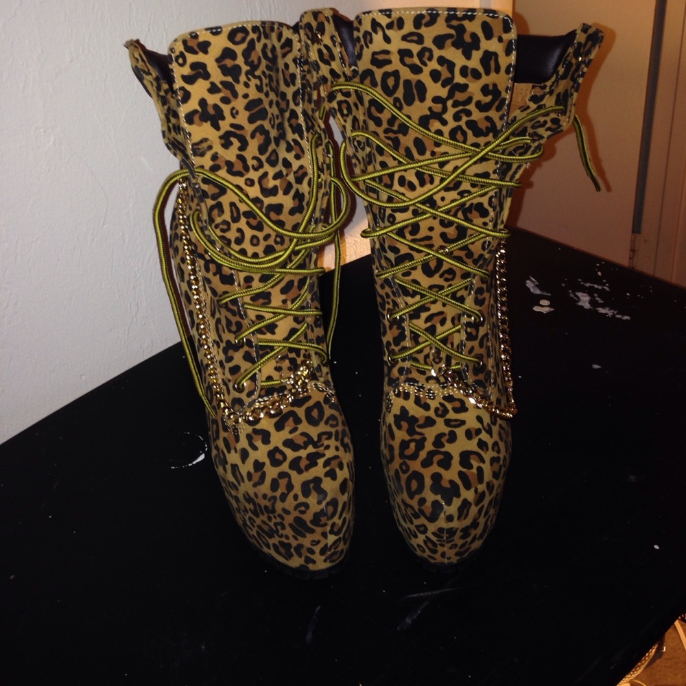 High top ankle boot heels