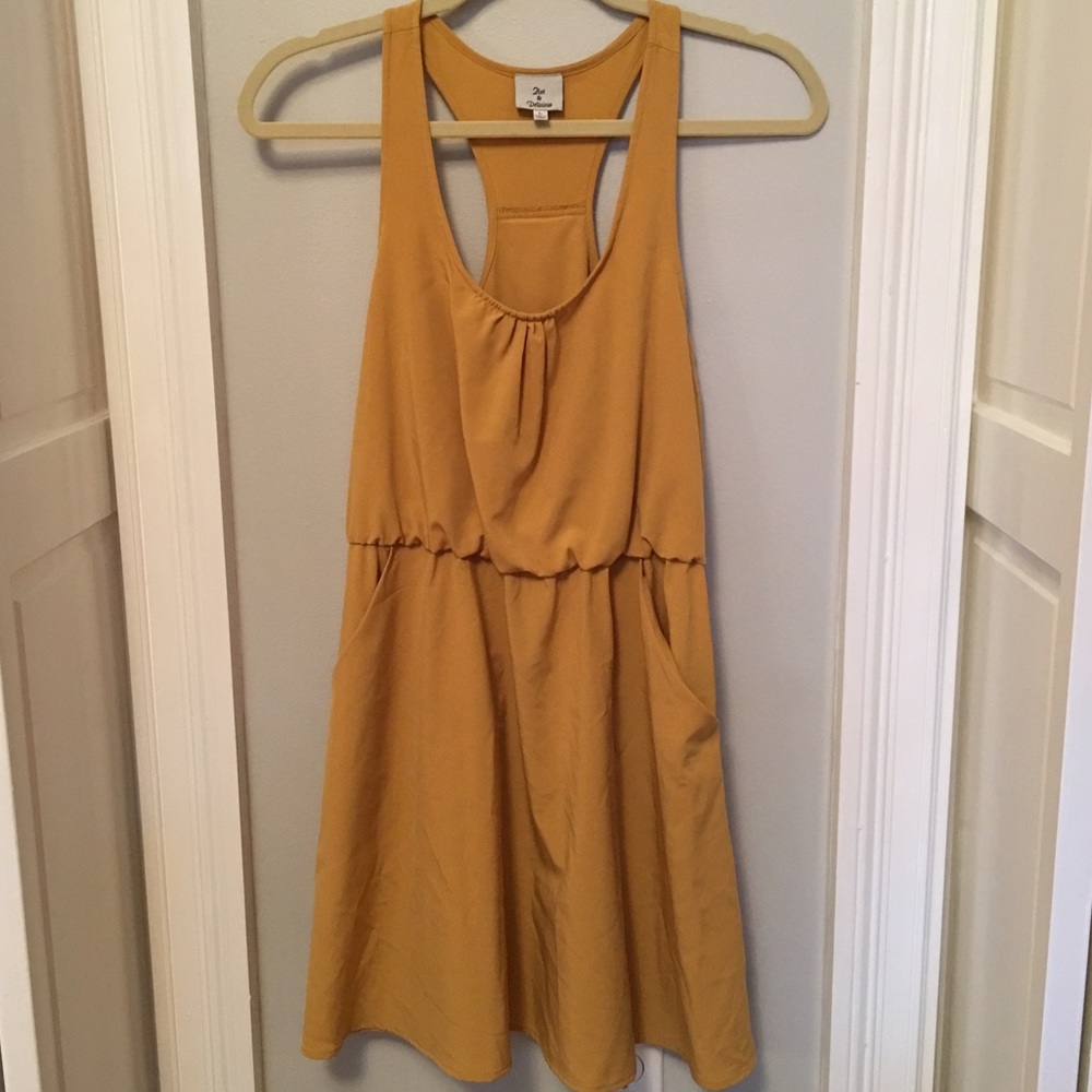 Hot & Delicious dark chambray dress