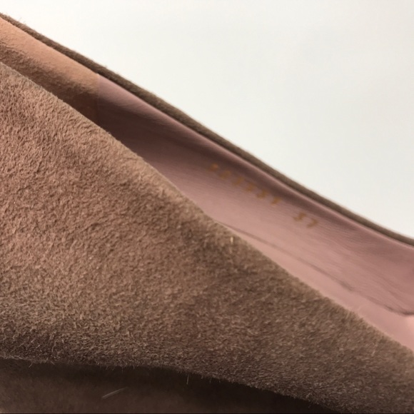 Gucci Suede Wedge Pump, classic Old Mauve Color - Picture 8 of 8