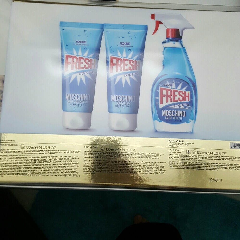 Moschino collection of body product and de tolette