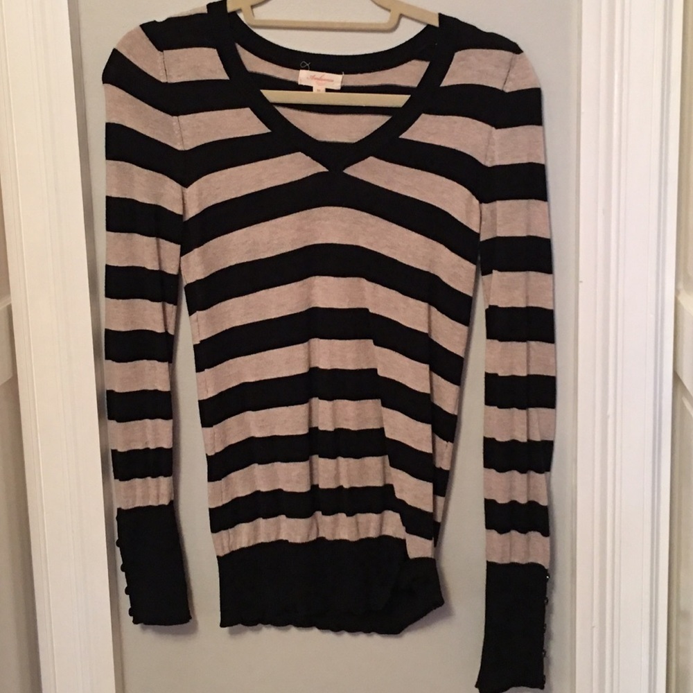 Black and white striped long sleeve