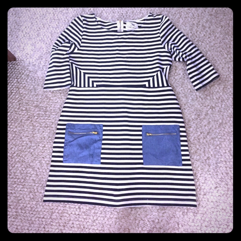 (Anthropologie) striped dress size 12